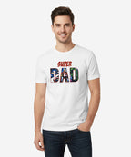 HR Clothing Men’s Super Dad Printed T-Shirt – White TSH-5921