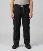 Kids Straight Fit Trouser Blw-0138 - Black