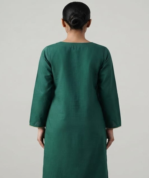 Women's Eastern Sea Green Embroidered 2-Piece Suit 0006