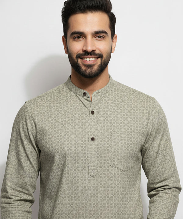 Men's Casual Shirt - Shc-1382 Texture Green