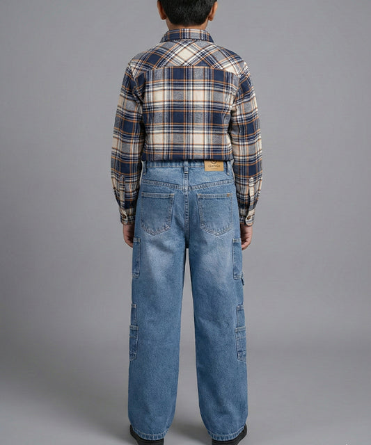 Boys Baggy Jeans - Blue Bjp-0277