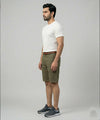 Men’s Summer Cotton Texture Green Shorts- BR-0102