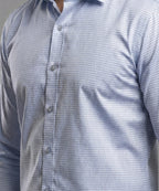 Men's Dress Shirt - Texture Blue Dsh-0287