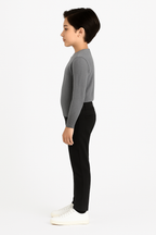 Kids Cotton Chino Pant - Bcp-0037 Black
