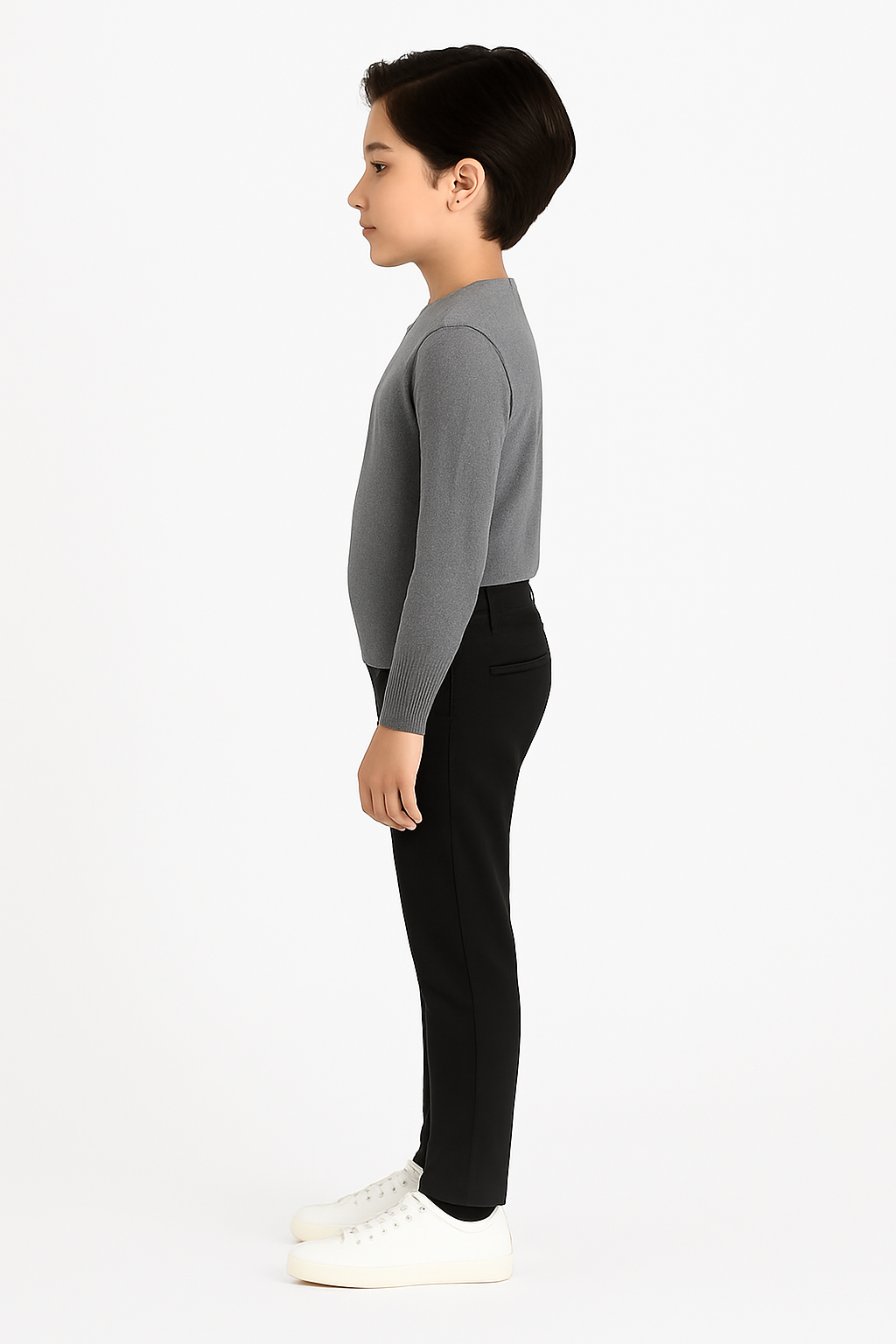 Kids Cotton Chino Pant - Bcp-0037 Black