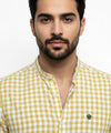 Men's Casual Shirt - Shc-1443 Yellow Chk