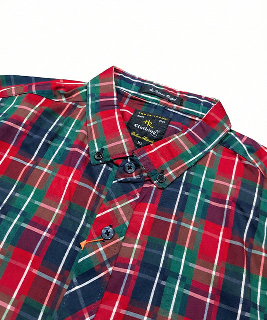 Men's Casual Shirt - Shc-1615 G-Red Chk