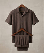 HR clothing Mens Thermal Co-Ord Set 3086/0706 -Coffee-Brown
