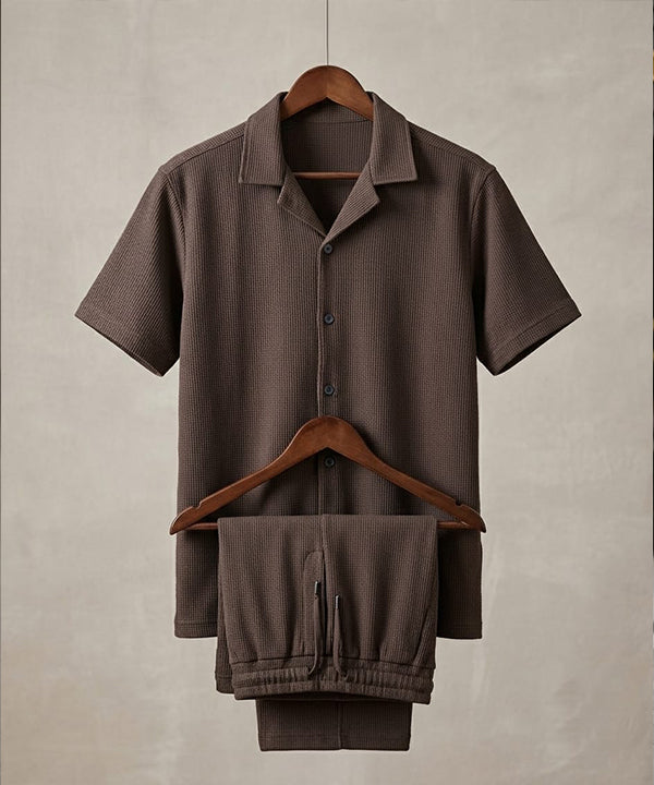 HR clothing Mens Thermal Co-Ord Set 3086/0706 -Coffee-Brown