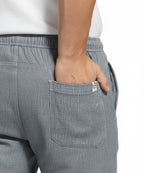 HR Clothing Men's Linen Trousers - Texture Blue LWR-0537