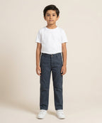 Kids Cotton Texture-Navy Chino Pant - Bcp-0052