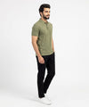 A|X Logo Self-Textured Polo T-Shirt TSH-7163 Olive