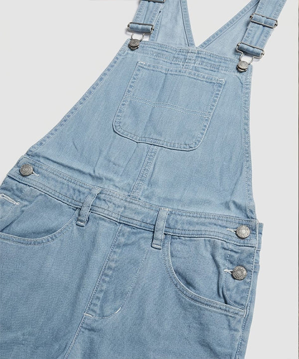 HR Clothing Women's Denim Rompers – L-Blue- DG-0007