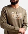 HR Clothing Men's Full Sleeves T-Shirt - Green Game Mode