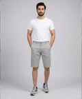 Men’s Summer Cotton Texture Grey Shorts- BR-0102