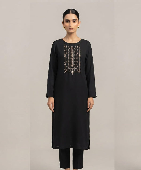 Women's Eastern Black Embroidered 2-Piece Suit 0006