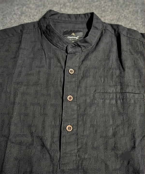 Men's Casual Shirt - Black Shc-1590 (ORG H)