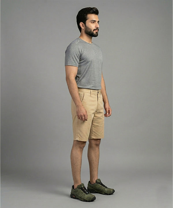 Men’s Summer Cotton Beige Shorts- BR-0112