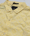 Men's Over Size Casual Shirt - Texture Yellow Shc-1938 ORG