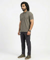 A|X Logo Self-Textured Polo T-Shirt TSH-7163 Grey