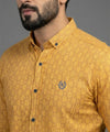 Men's Casual Shirt - Shc-1061 Printed Yellow