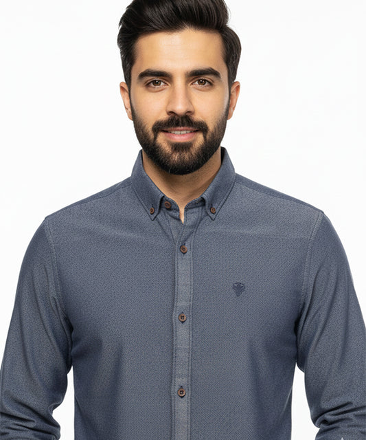 Men's Casual Shirt - Shc-1221 Blue