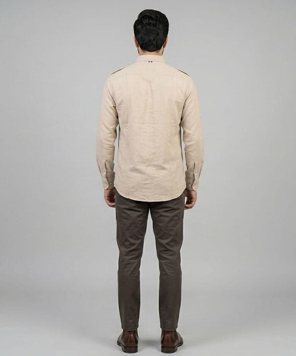 Men's Casual Shirt - Shc-1406 Beige