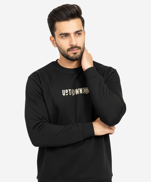 Men's Sweat Shirt - Black Tsh-5976