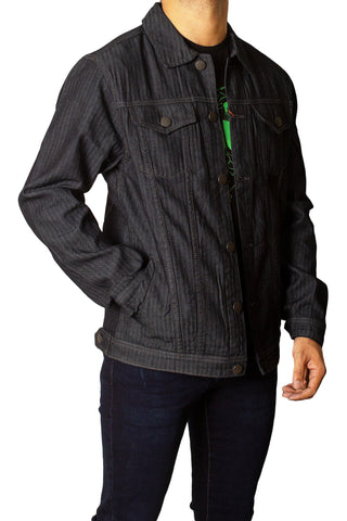 Denim Jacket Jk-0339 Navy-Stripes