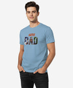 HR Clothing Men’s Super Dad Printed T-Shirt – Sky TSH-5921