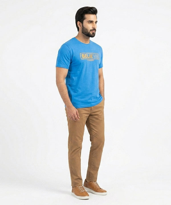 HR Clothing Men’s Printed T-Shirt – Blue TSH-5684