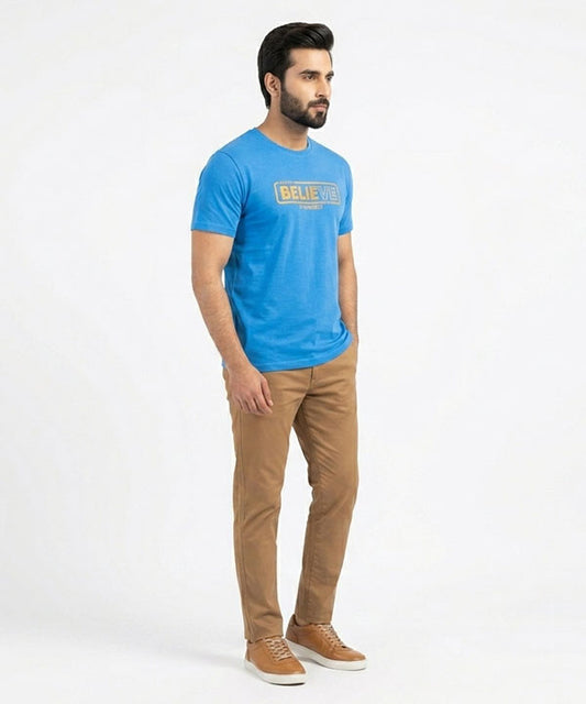 HR Clothing Men’s Printed T-Shirt – Blue TSH-5684