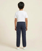 Kids Cotton Self-Navy Chino Pant - Bcp-0052