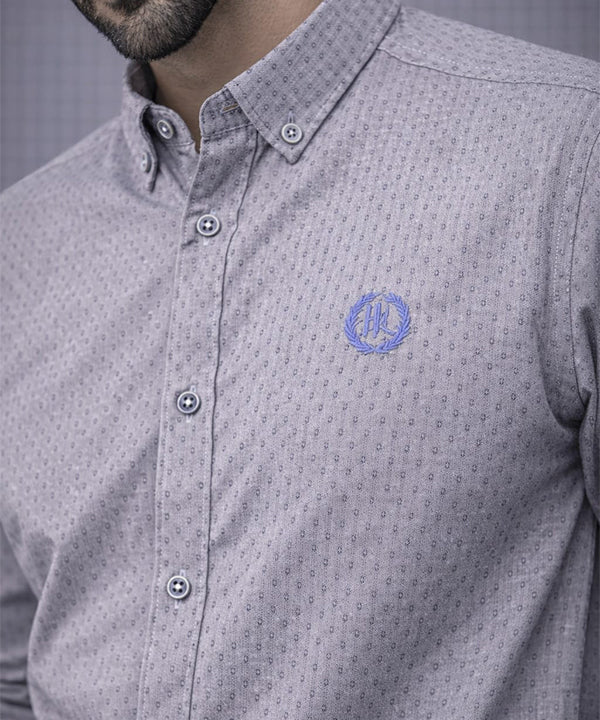 Men's Casual Shirt - Shc-1063 Dotted Grey