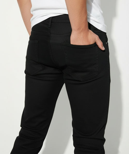 HR Clothing Men's Denim - Black JP-1858