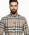 Men's Casual Shirt - Shc-1616 Beige Chk