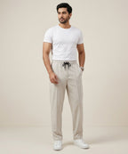 Men’s Inter Lock Smart Baggy Trouser– LWR-0714 Fawn