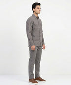 Men's Casual Shirt - Texture Grey Shc-1723 ORG
