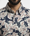 Men's Casual Shirt - Shc-1108 B/Beige Floral