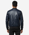Men's Faux Leather Jacket Jk-0443 Navy