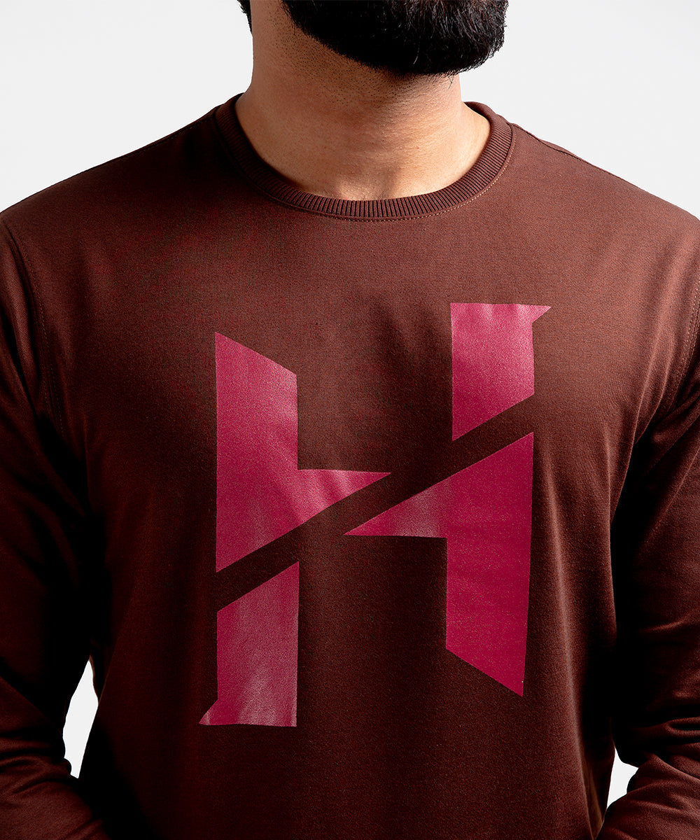 Men's Sweat Shirt - Brown H