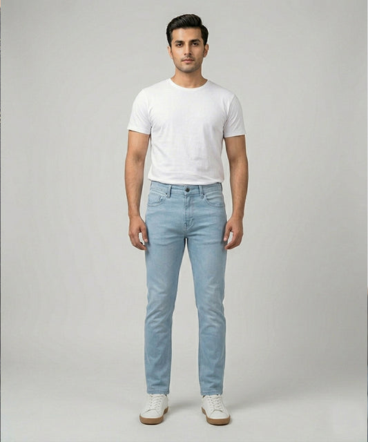Men's Denim Straight Fit- Jp- 2226 Ice Blue