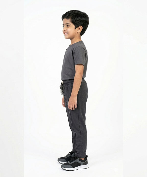 Kids Smart Baggy stretchable premium trouser Dotted Black Texture BLW-0136