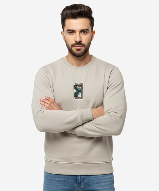 Men's Sweat Shirt - Beige Tsh-5975