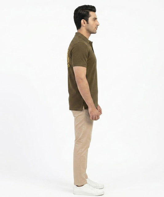 HR Clothing Men's Polo T-Shirt D-Brown TSH-5546