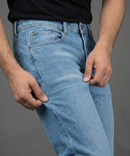 HR Clothing Men's Denim - L Blue JP-2093