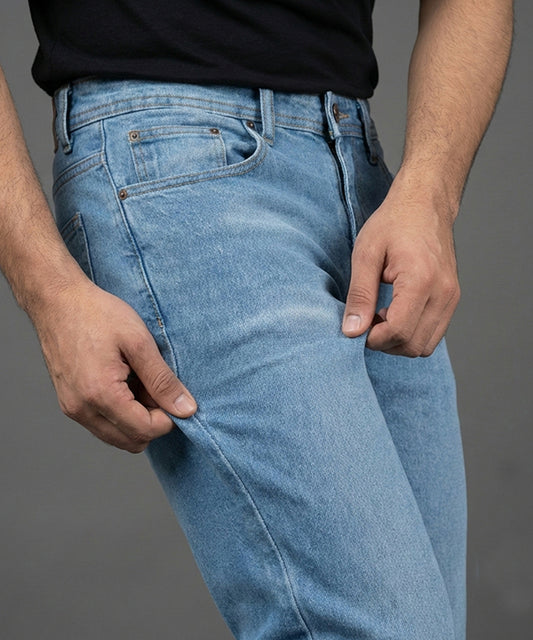 HR Clothing Men's Denim - L Blue JP-2093