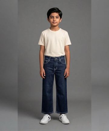 Boys Navy Straigth pants- Bjp-0308