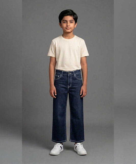 Boys Navy Straigth pants- Bjp-0308