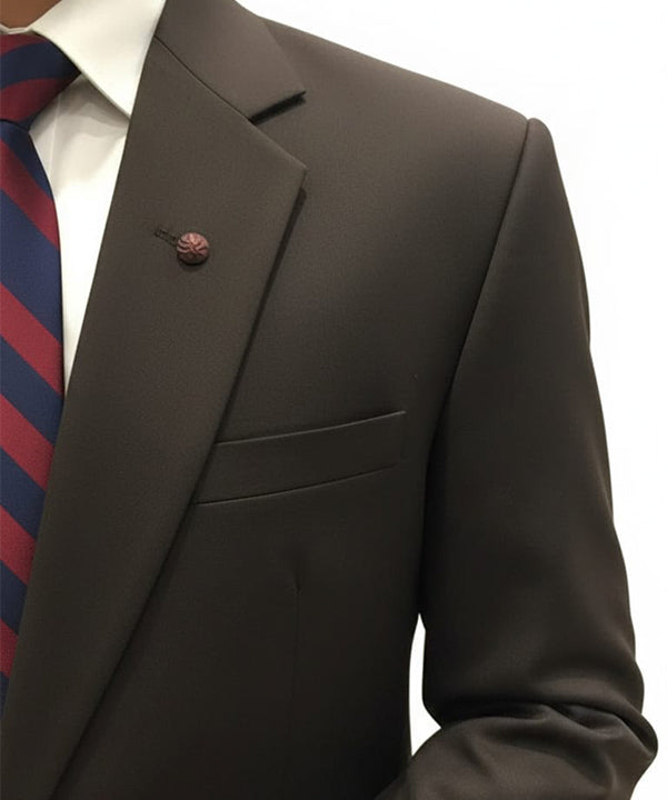 Formal Suit Gst-0124 D-Brown 2 Button